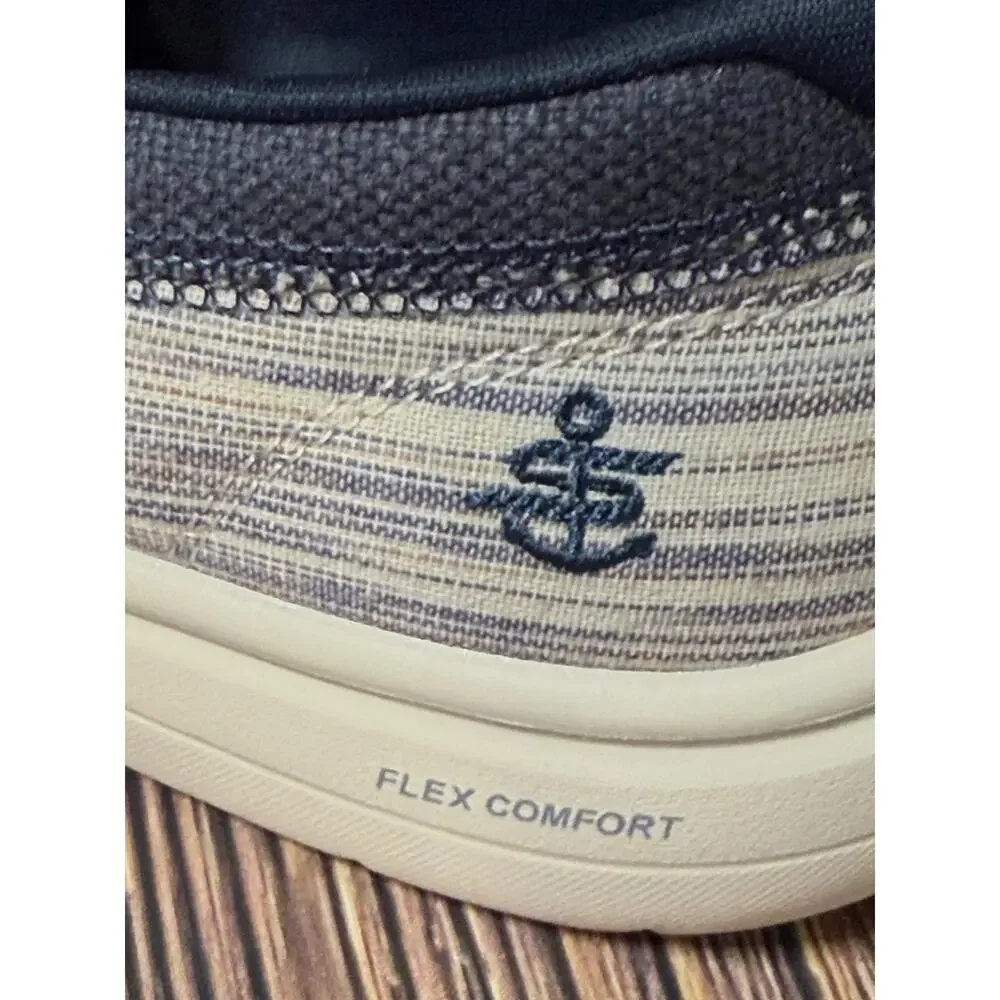 Skechers On-The-Go Flex Comfort Navy Striped Boat Shoes Men’s Size 9